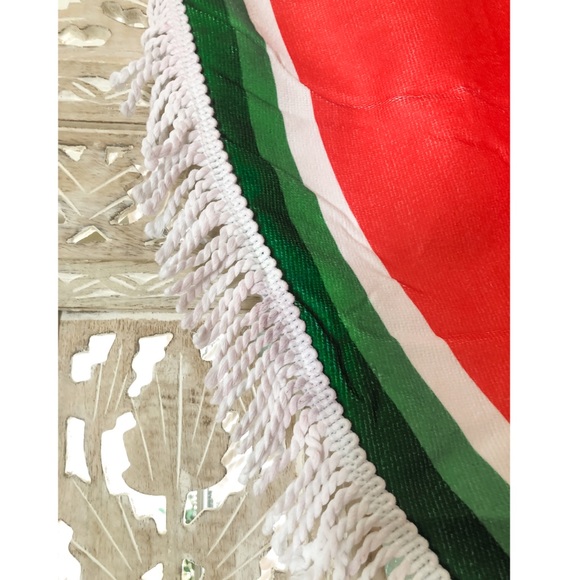 Boho Watermelon Roundie Beach Coverup/Wrap/Towel - Picture 12 of 12